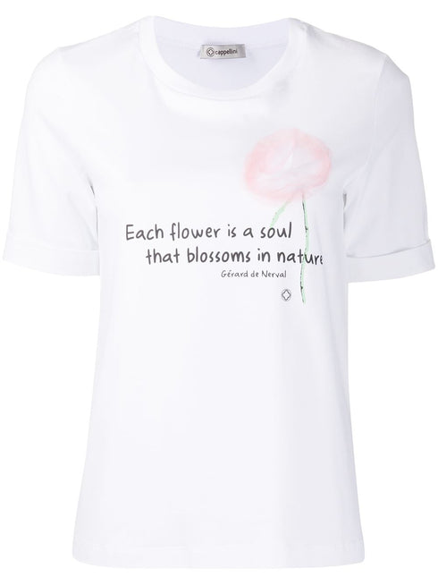 Camiseta flores adornos